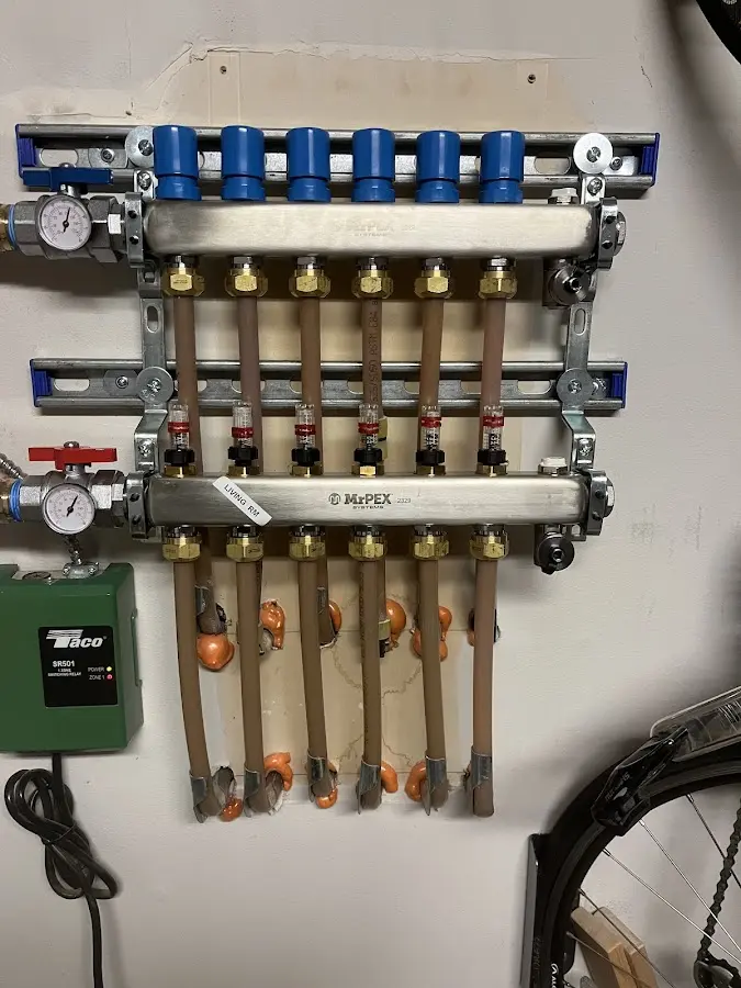 Plumber performing Gas Leak Detection at a residential property in Linton